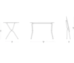Lafuma Klapptische - Klapptisch Balcony Tab 120, ca. B120/H72/T70 cm Beige