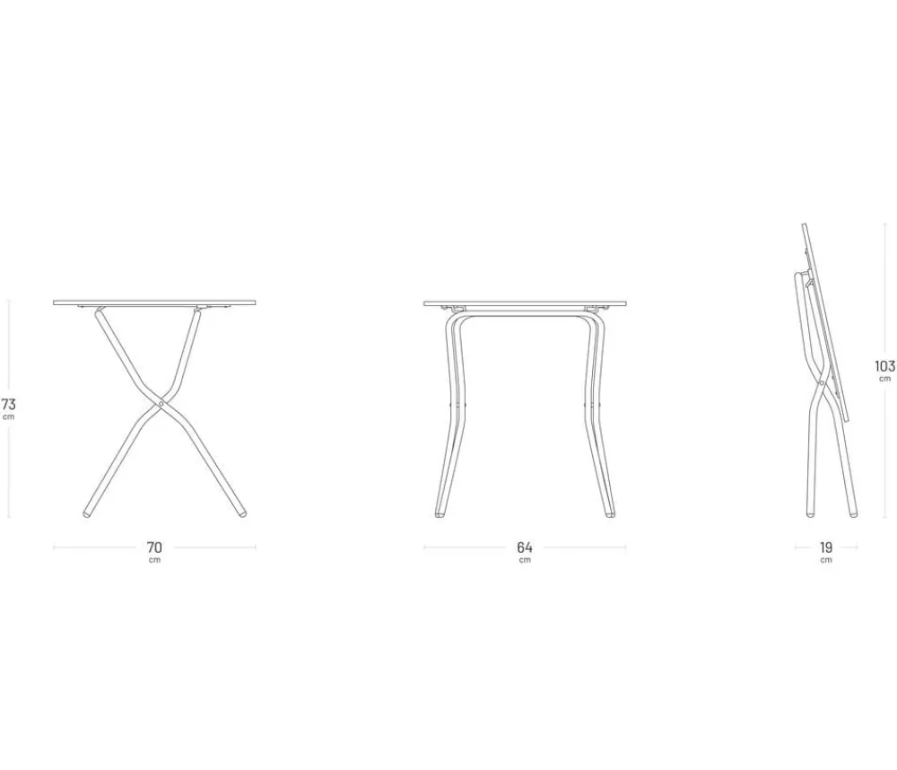Lafuma Klapptische - Klapptisch Balcony Tab 64, ca. B64/H72/T70 cm Blau