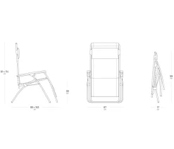 Lafuma Relaxliege R Clip, ca. B67/H114/T88 cm Gelb Sale