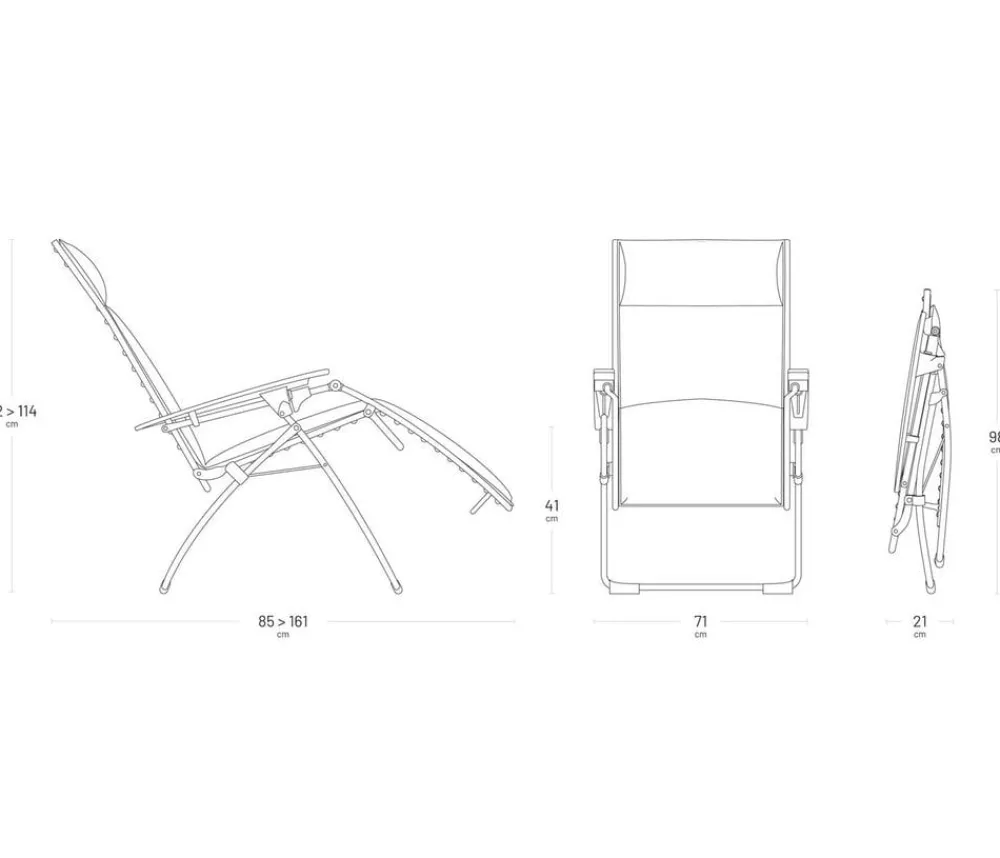 Lafuma Relaxsessel Evolution Be Comfort Dunkelgrau Outlet
