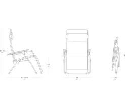 Lafuma Gartenstühle Metall|Klappliegen > Relaxsessel Futura Be Comfort XL