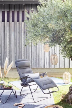 Lafuma Gartenstühle Metall|Relaxliegen - Relaxsessel Futura Be Comfort Silber