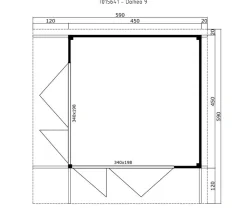 Lasita Maja Gartenhäuser & Gerätehäuser > Blockbohlenhaus Domeo 9, ca. B590/H258,4/T590 cm