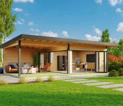 Lasita Maja Blockbohlenhaus Domeo 10, ca. B890/H258,4/T590 cm Discount