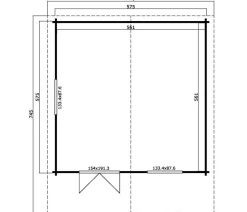 Lasita Maja Blockbohlenhaus Zanzibar, ca. B635/H306/T745 cm Natur Discount
