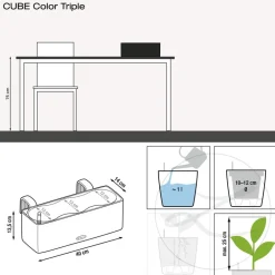 LECHUZA® BALCONISSIMA Color, All-in-One-Set, ca. B40/H14/T14 cm Dunkelgrau Clearance