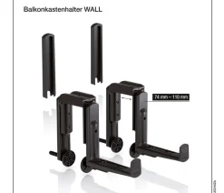 LECHUZA® Balkonkastenhalter WALL für Balconera Schwarz Clearance