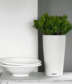 LECHUZA® Lechuza Tischgefäße|Lechuza Pflanzgefäße & Töpfe - CILINDRO Color, All-in-One Set Weiß