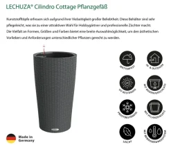LECHUZA® Lechuza Pflanzgefäße & Töpfe|Blumentöpfe & Übertöpfe > Cilindro Cottage Pflanzgefäß, rund