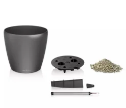 LECHUZA® CLASSICO, All-in-One-Set Dunkelgrau Best