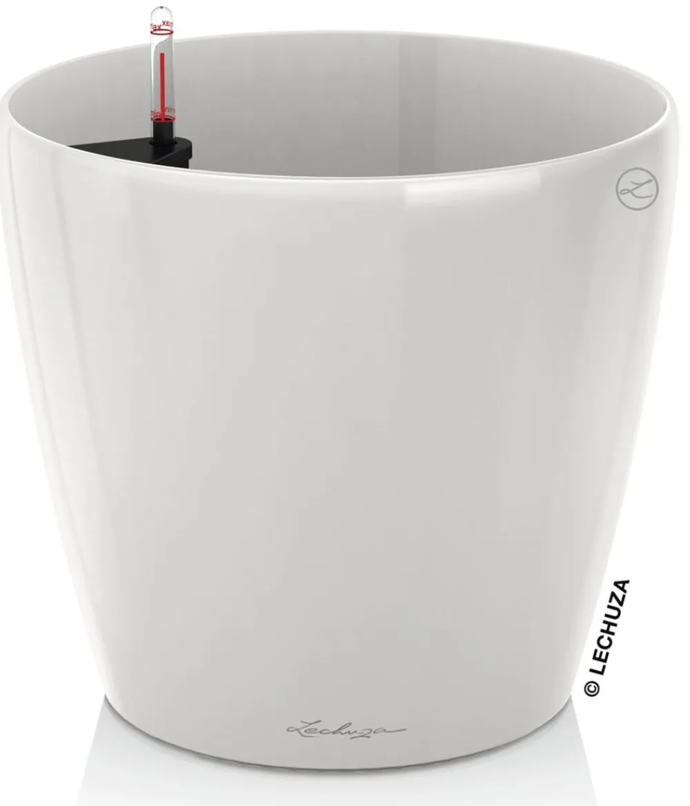 LECHUZA® Lechuza Pflanzgefäße & Töpfe|Lechuza Tischgefäße - CLASSICO, All-in-One-Set Weiß