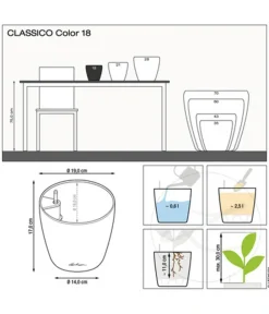 LECHUZA® Lechuza Pflanzgefäße & Töpfe|Blumentöpfe & Übertöpfe > CLASSICO Color, All-in-One-Set