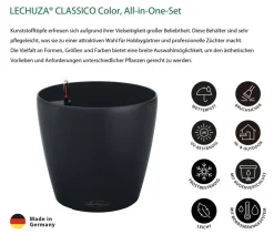 LECHUZA® CLASSICO Color, All-in-One-Set Dunkelgrau