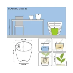 LECHUZA® CLASSICO Color, All-in-One-Set Soft Beige