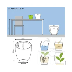 LECHUZA® CLASSICO LS, All-in-One-Set Taupe Discount