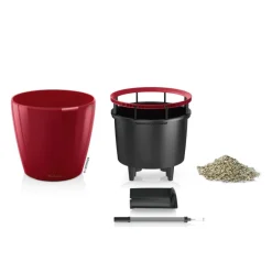 LECHUZA® CLASSICO LS, All-in-One-Set Dunkelrot