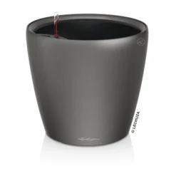 LECHUZA® Lechuza Pflanzgefäße & Töpfe|Lechuza Tischgefäße - CLASSICO LS, All-in-One-Set Dunkelgrau