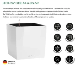 LECHUZA® Lechuza Tischgefäße|Lechuza Pflanzgefäße & Töpfe > CUBE, All-in-One Set
