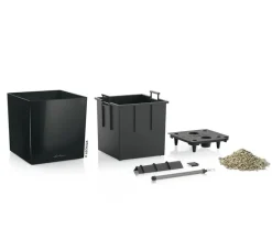 LECHUZA® CUBE, All-in-One Set Schwarz