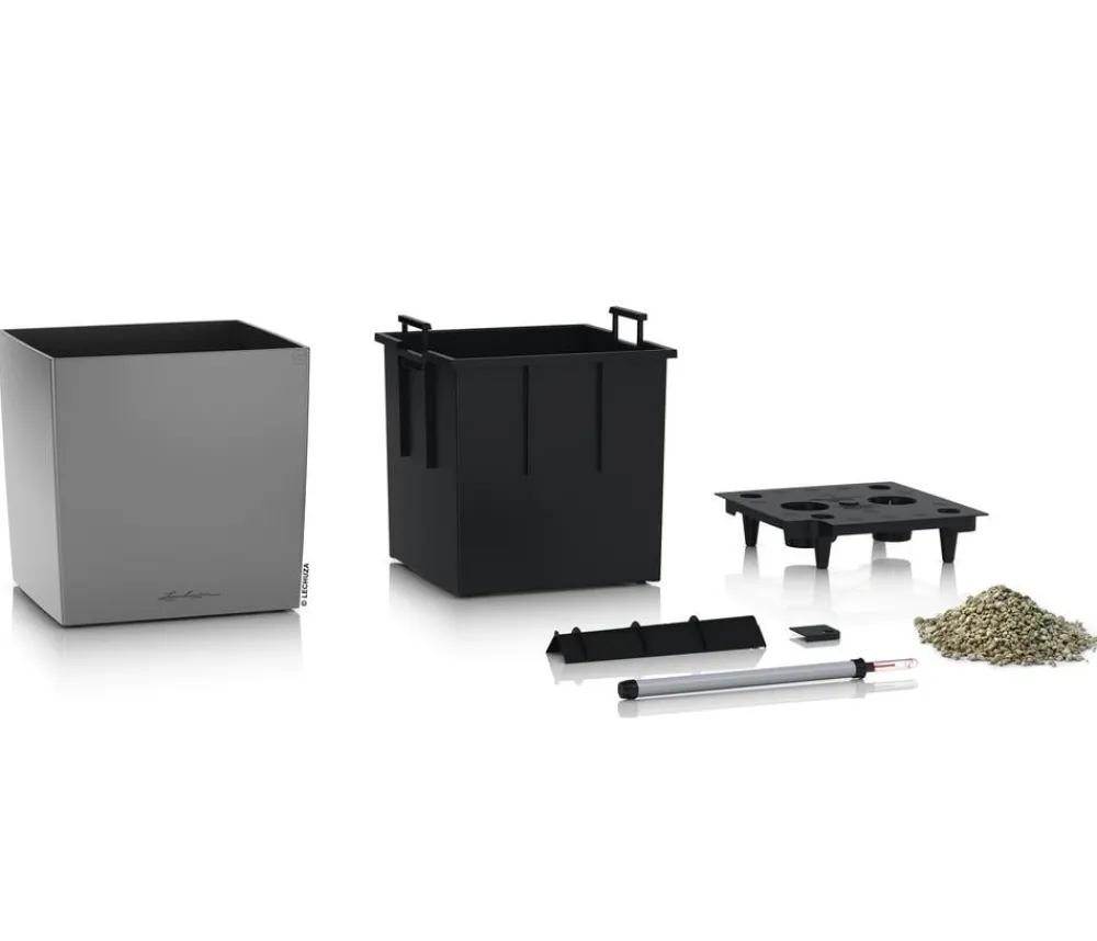 LECHUZA® CUBE, All-in-One Set Silber Online