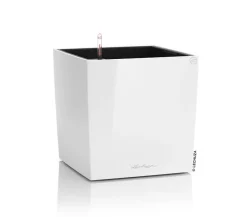 LECHUZA® Lechuza Tischgefäße|Lechuza Pflanzgefäße & Töpfe - CUBE, All-in-One Set Weiß