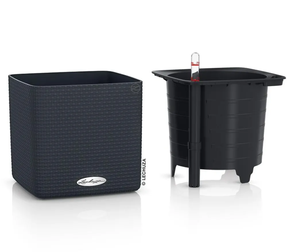 LECHUZA® Lechuza Tischgefäße|Lechuza Pflanzgefäße & Töpfe > CUBE Color, All-in-One Set
