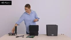 LECHUZA® Lechuza Tischgefäße|Lechuza Pflanzgefäße & Töpfe - CUBE Color, All-in-One Set Hellbraun