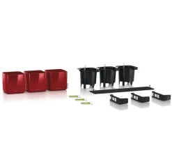 LECHUZA® Lechuza Pflanzgefäße & Töpfe - CUBE Glossy Green Wall Home Kit, ca. B48/H14/T15 cm Dunkelrot