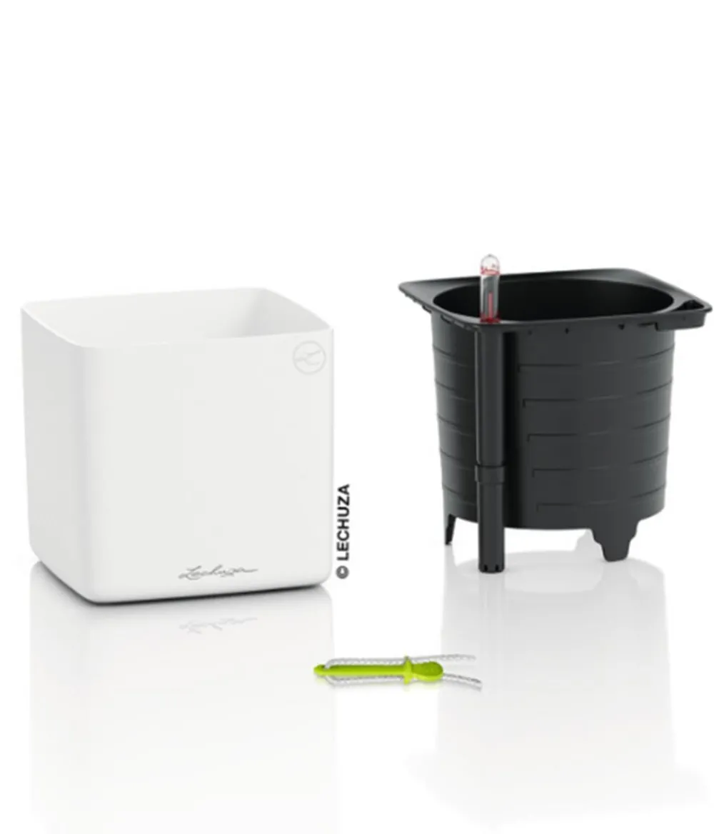 LECHUZA® Lechuza Tischgefäße|Lechuza Pflanzgefäße & Töpfe > CUBE Premium, All-in-One Set, matt