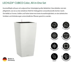 LECHUZA® Lechuza Pflanzgefäße & Töpfe|Blumentöpfe & Übertöpfe > CUBICO Color, All-in-One-Set