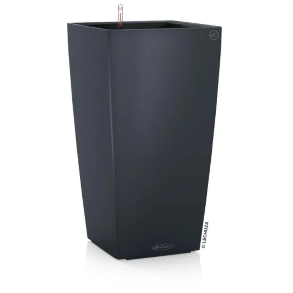 LECHUZA® CUBICO Color, All-in-One-Set Dunkelgrau