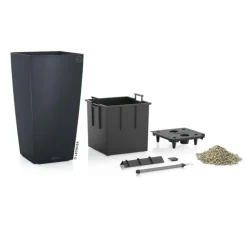 LECHUZA® CUBICO Color, All-in-One-Set Dunkelgrau Clearance