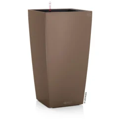 LECHUZA® Lechuza Pflanzgefäße & Töpfe|Blumentöpfe & Übertöpfe - CUBICO Color, All-in-One-Set Braun