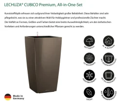 LECHUZA® Lechuza Pflanzgefäße & Töpfe|Blumentöpfe & Übertöpfe > CUBICO Premium, All-in-One-Set