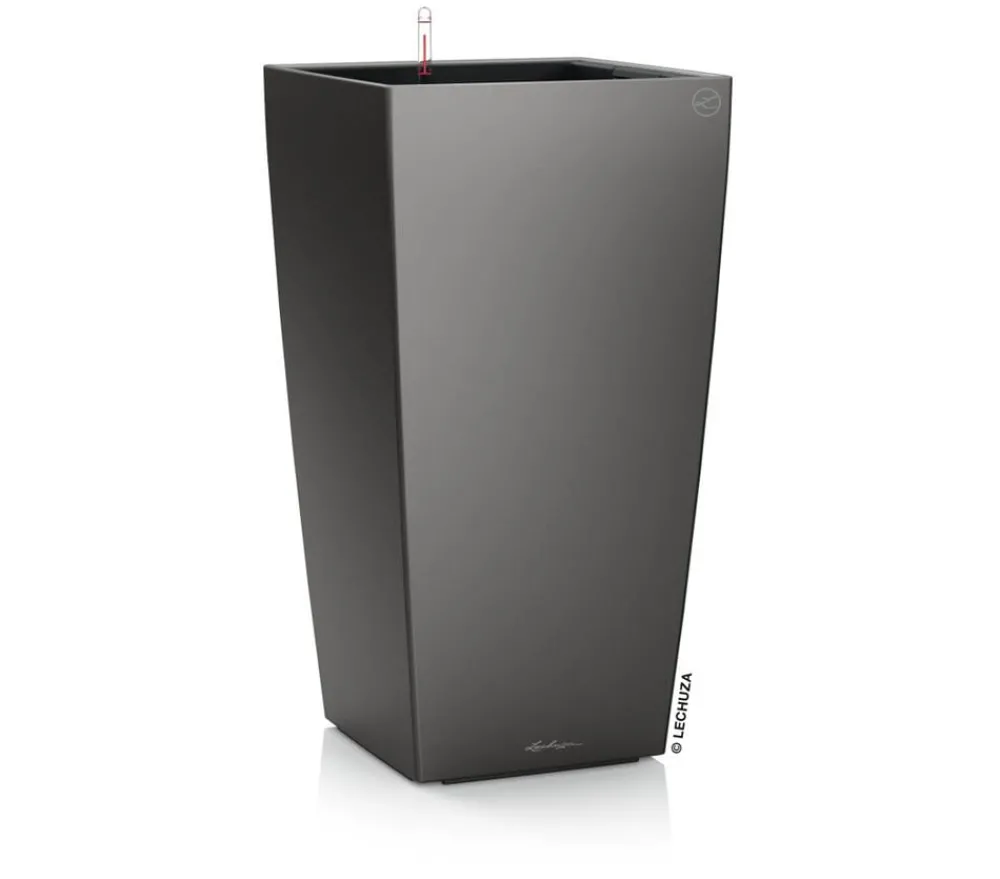LECHUZA® CUBICO Premium, All-in-One-Set Dunkelgrau Clearance
