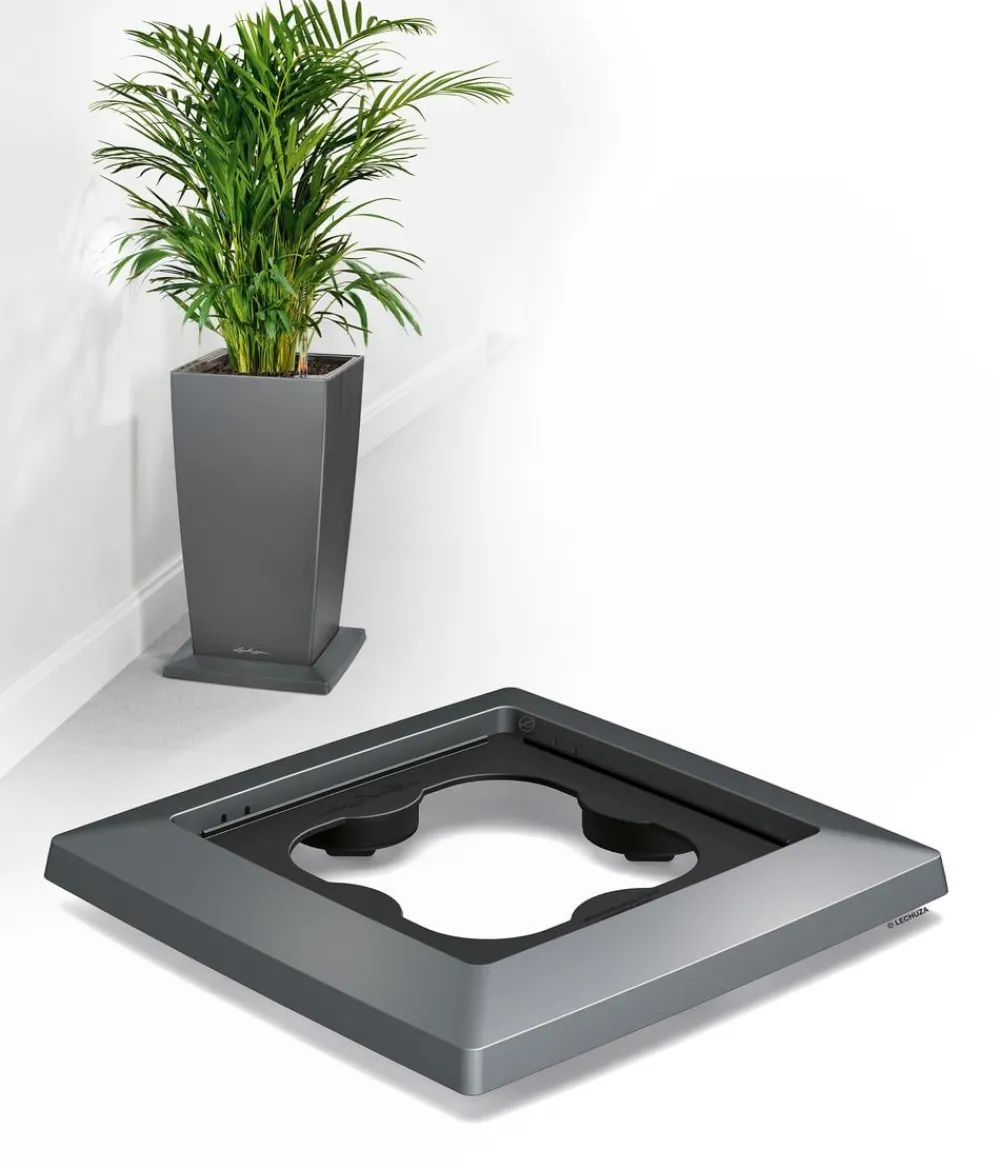 LECHUZA® CUBICO Premium, All-in-One-Set Dunkelgrau Best