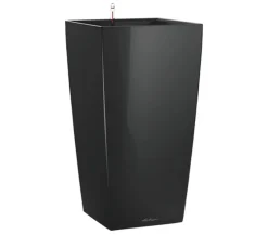 LECHUZA® Lechuza Pflanzgefäße & Töpfe|Blumentöpfe & Übertöpfe - CUBICO Premium, All-in-One-Set Schwarz