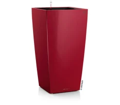 LECHUZA® Lechuza Pflanzgefäße & Töpfe|Blumentöpfe & Übertöpfe - CUBICO Premium, All-in-One-Set Dunkelrot