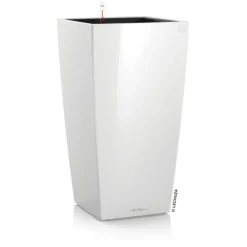 LECHUZA® Lechuza Pflanzgefäße & Töpfe|Blumentöpfe & Übertöpfe - CUBICO Premium, All-in-One-Set Weiß
