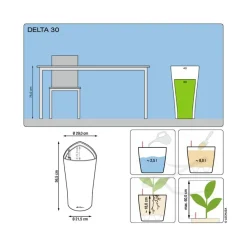 LECHUZA® Lechuza Pflanzgefäße & Töpfe|Blumentöpfe & Übertöpfe > DELTA, All-in-One-Set