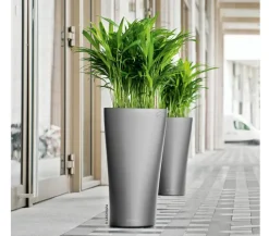 LECHUZA® DELTA, All-in-One-Set Dunkelgrau New