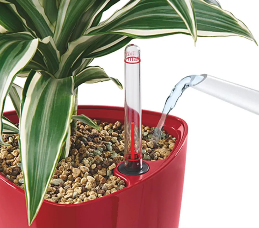 LECHUZA® Lechuza Pflanzgefäße & Töpfe|Blumentöpfe & Übertöpfe - DELTA, All-in-One-Set Dunkelrot