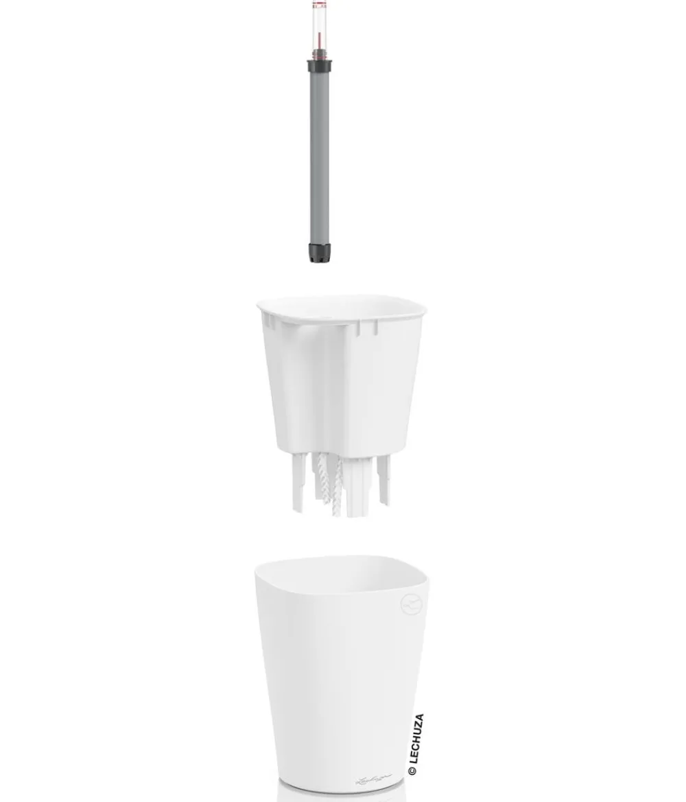 LECHUZA® DELTINI, All-in-One-Set, matt Weiß Best