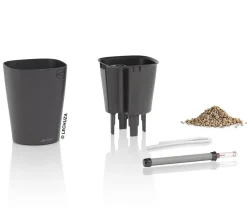 LECHUZA® DELTINI, All-in-One-Set, matt Dunkelgrau Hot