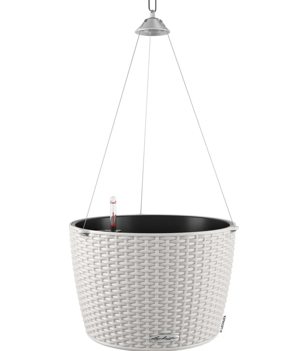 LECHUZA® Lechuza Pflanzgefäße & Töpfe > Kunststoff-Hängeampel Nido Cottage inkl. Pflanzeinsatz, rund, ca. Ø36,3/H24,2 cm