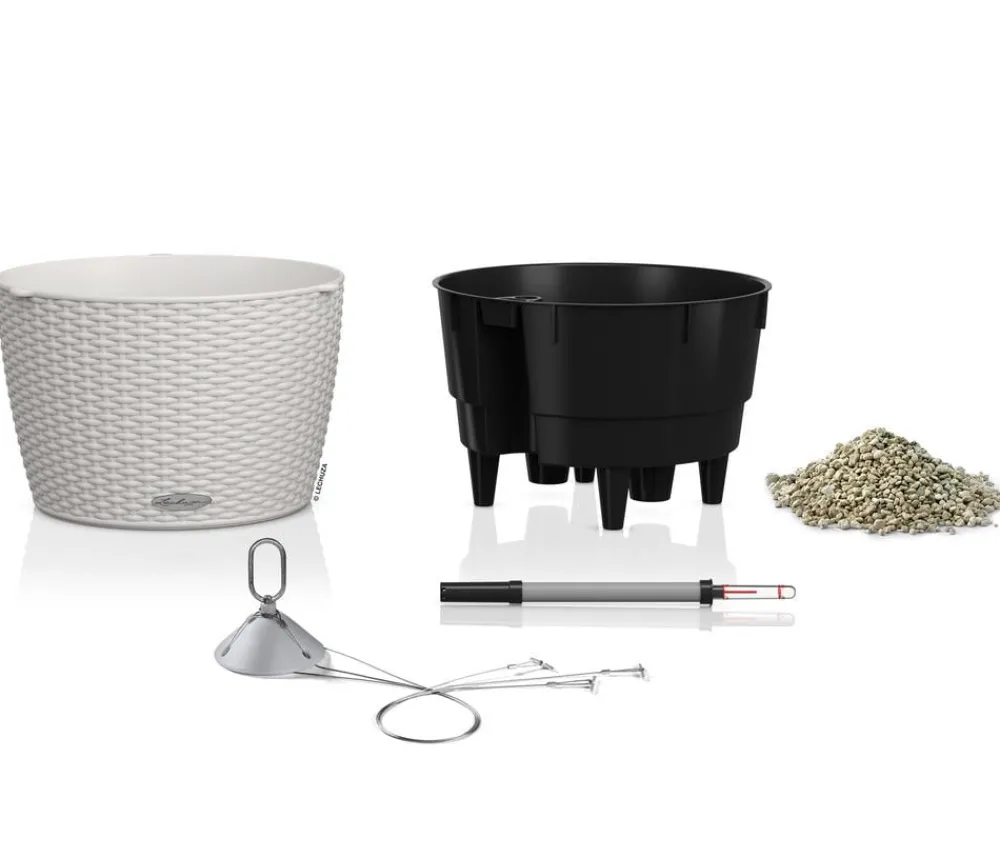 LECHUZA® Lechuza Pflanzgefäße & Töpfe > Kunststoff-Hängeampel Nido Cottage inkl. Pflanzeinsatz, rund, ca. Ø36,3/H24,2 cm