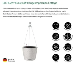 LECHUZA® Lechuza Pflanzgefäße & Töpfe|Blumenampeln & -Schalen > Kunststoff-Hängeampel Nido Cottage