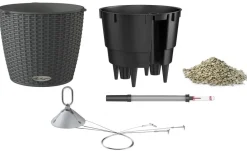 LECHUZA® Kunststoff-Hängeampel Nido Cottage Dunkelgrau Discount