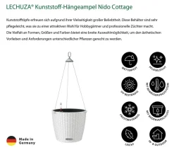 LECHUZA® Kunststoff-Hängeampel Nido Cottage Weiß Clearance