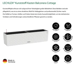 LECHUZA® Pflanzkübel & Blumenkästen|Lechuza Pflanzgefäße & Töpfe > Kunststoff-Kasten Balconera Cottage, rechteckig